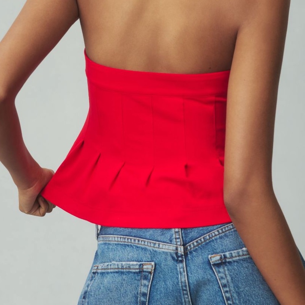 Anthropologie The Fontana Flared Tube Top by Maeve; NWT - Picture 2 of 7